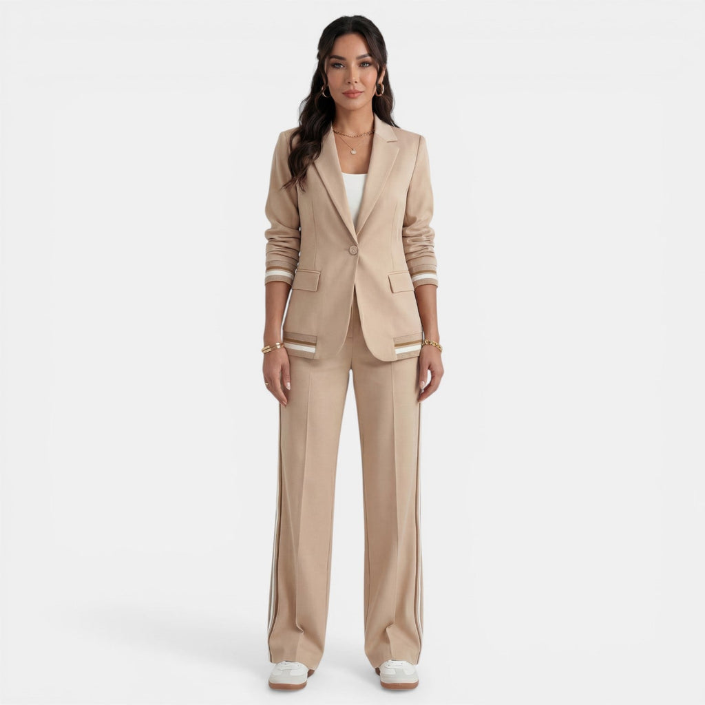 Damen Anzug Lena – Blazer & Weite Hose, Highwaist, Büro