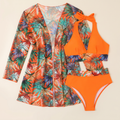 Damen Bikini 3-teilig Emma – Tropischer Print, Neckholder