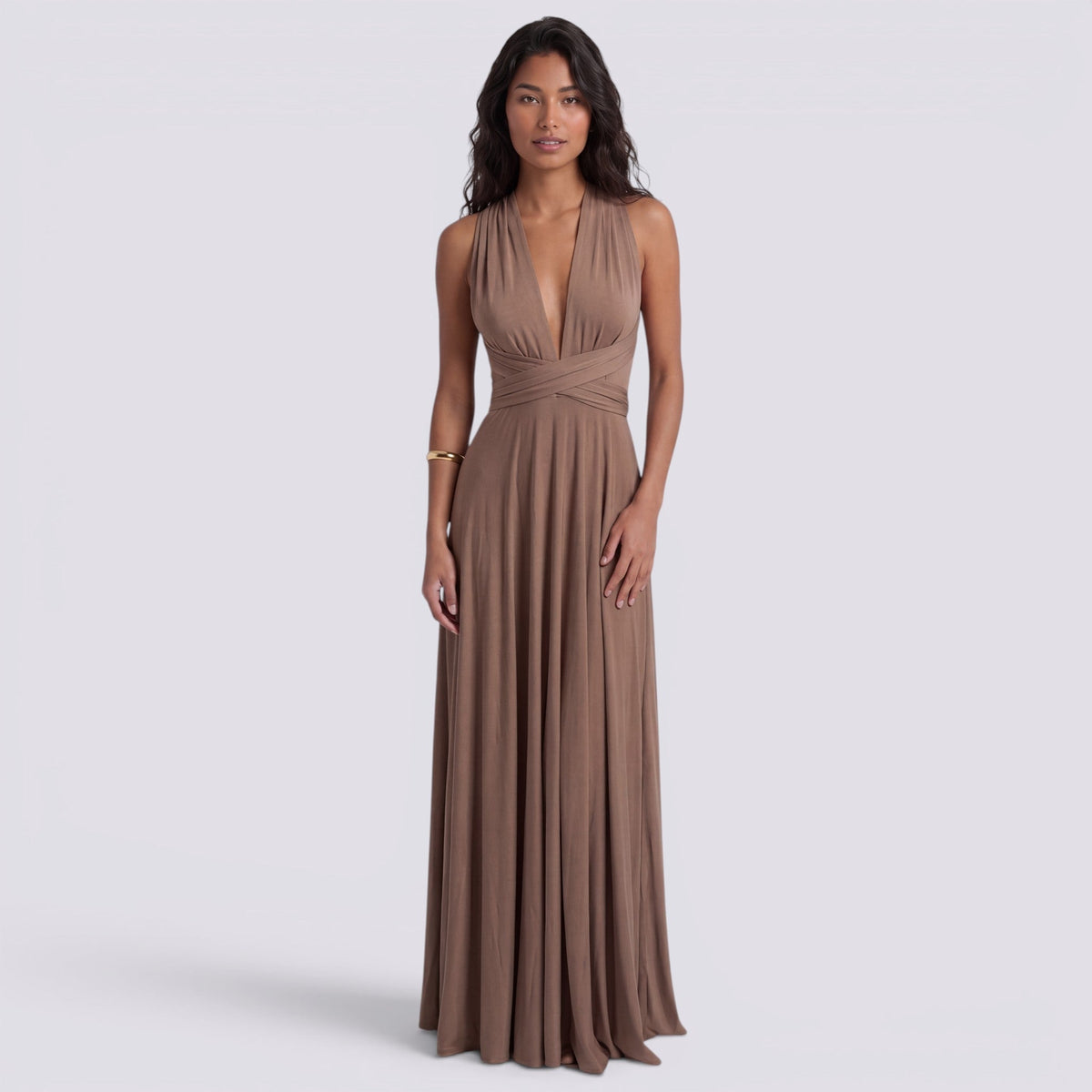 Damen Maxikleid Lina – Wickeldesign, vielseitig bindbar, für Hochzeiten