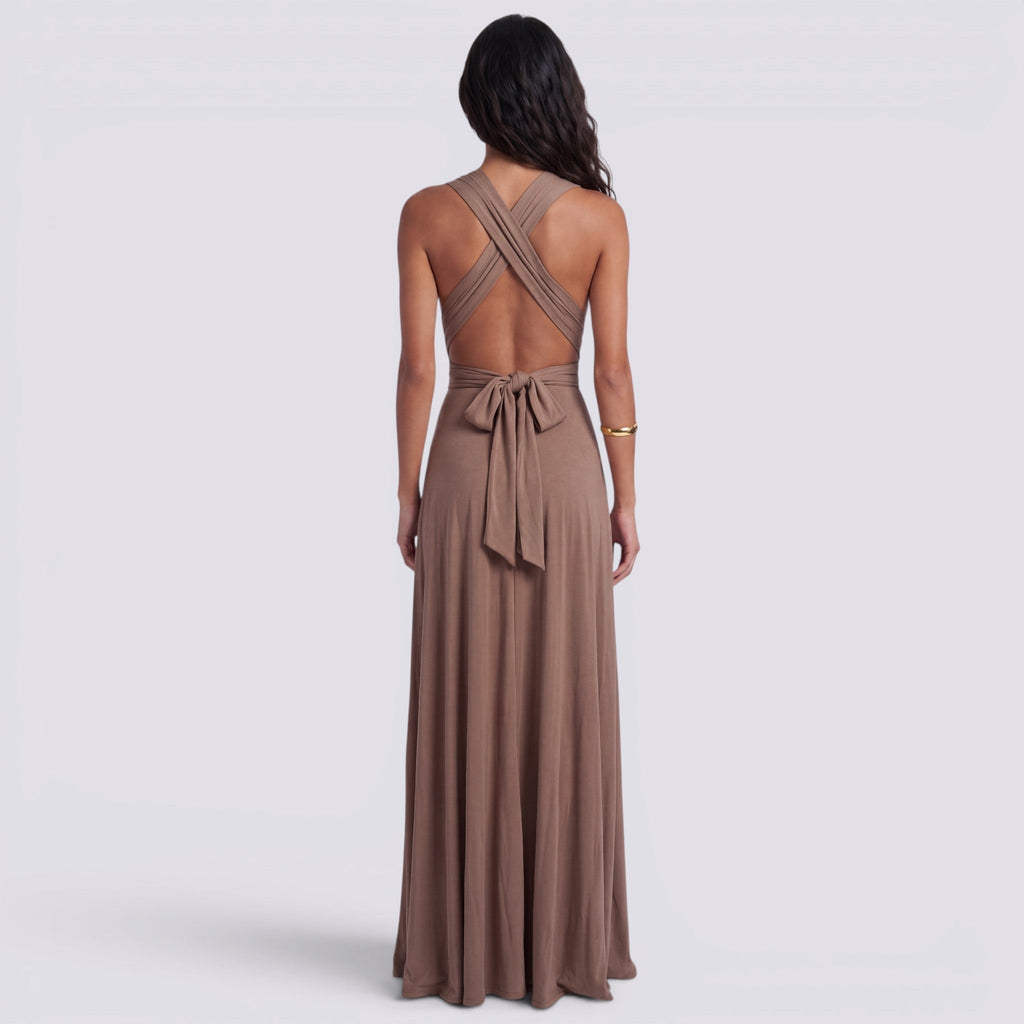 Damen Maxikleid Lina – Wickeldesign, vielseitig bindbar, für Hochzeiten