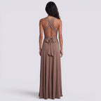 Damen Maxikleid Lina – Wickeldesign, vielseitig bindbar, für Hochzeiten