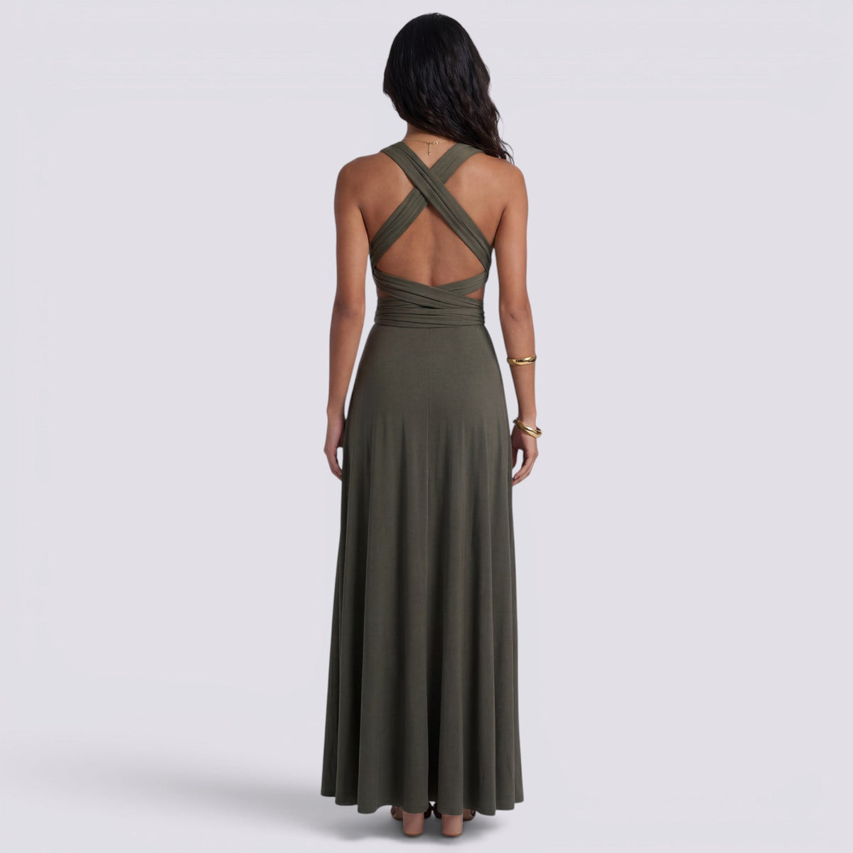 Damen Maxikleid Lina – Wickeldesign, vielseitig bindbar, für Hochzeiten
