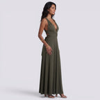 Damen Maxikleid Lina – Wickeldesign, vielseitig bindbar, für Hochzeiten