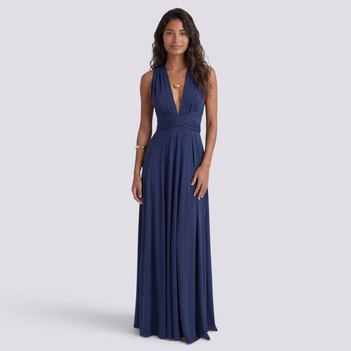 Damen Maxikleid Lina – Wickeldesign, vielseitig bindbar, für Hochzeiten