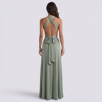 Damen Maxikleid Lina – Wickeldesign, vielseitig bindbar, für Hochzeiten