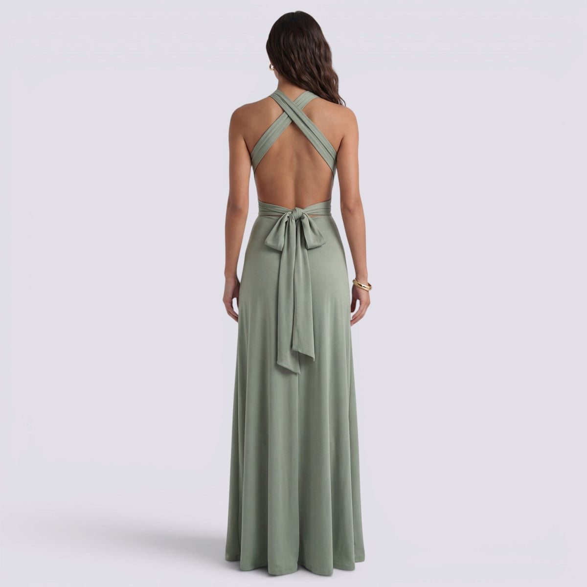 Damen Maxikleid Lina – Wickeldesign, vielseitig bindbar, für Hochzeiten