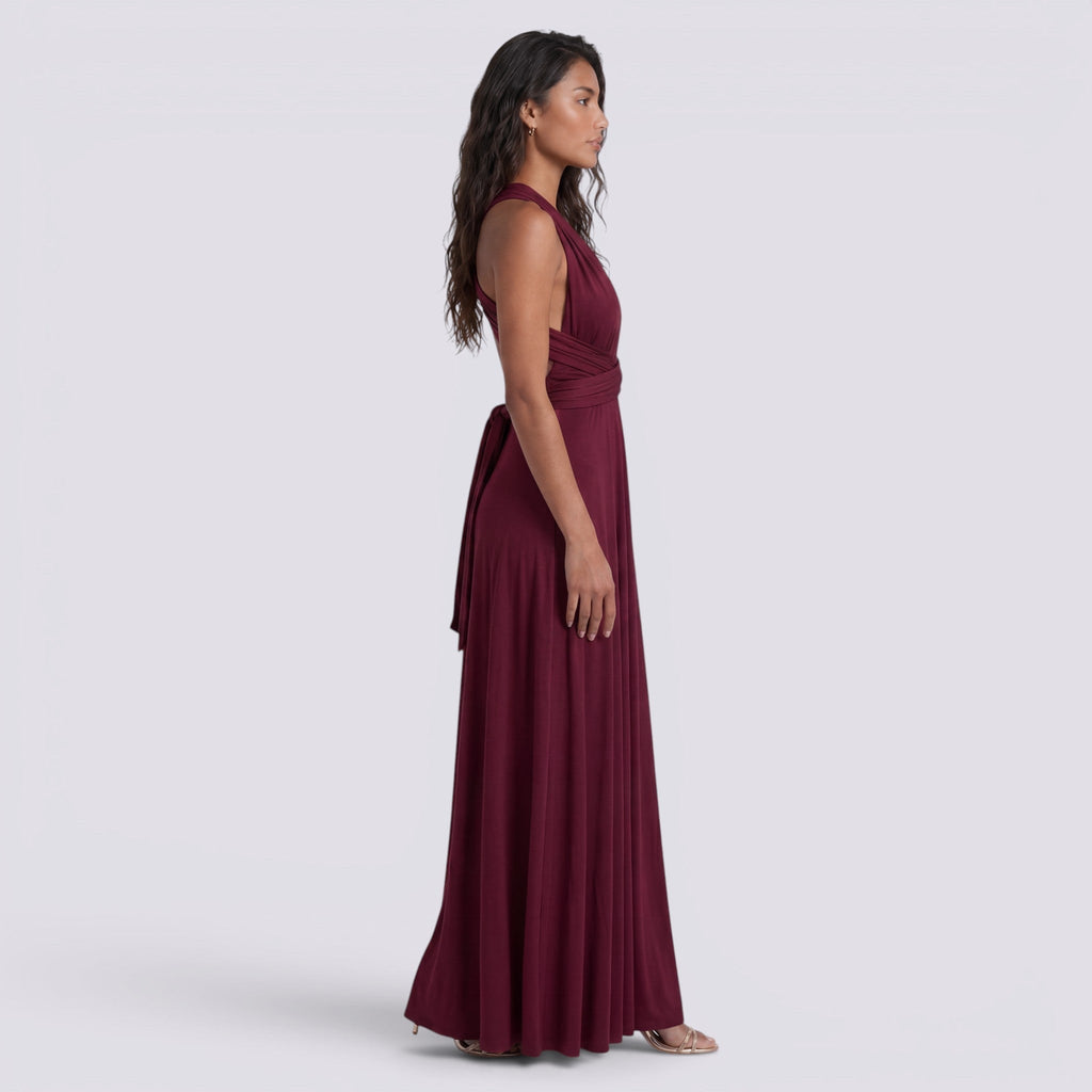 Damen Maxikleid Lina – Wickeldesign, vielseitig bindbar, für Hochzeiten