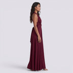 Damen Maxikleid Lina – Wickeldesign, vielseitig bindbar, für Hochzeiten