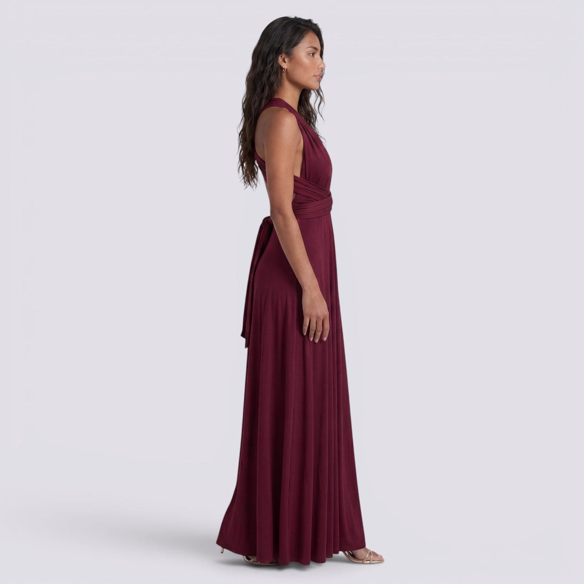 Damen Maxikleid Lina – Wickeldesign, vielseitig bindbar, für Hochzeiten