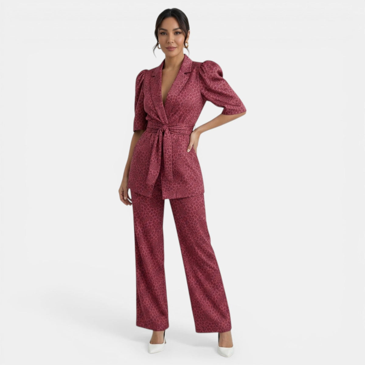 Damen Zweiteiler Emma – Elegantes Ensemble mit Puffärmeln