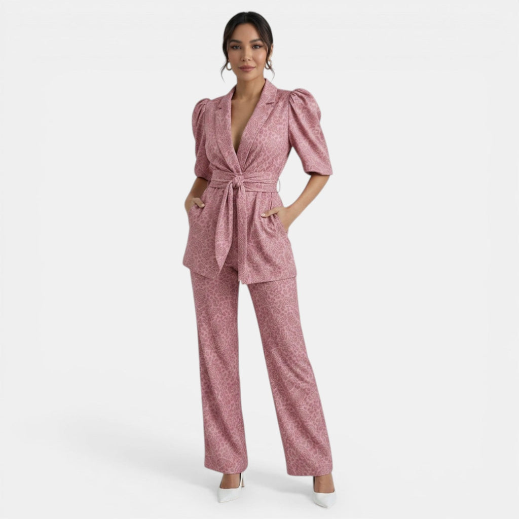 Damen Zweiteiler Emma – Elegantes Ensemble mit Puffärmeln