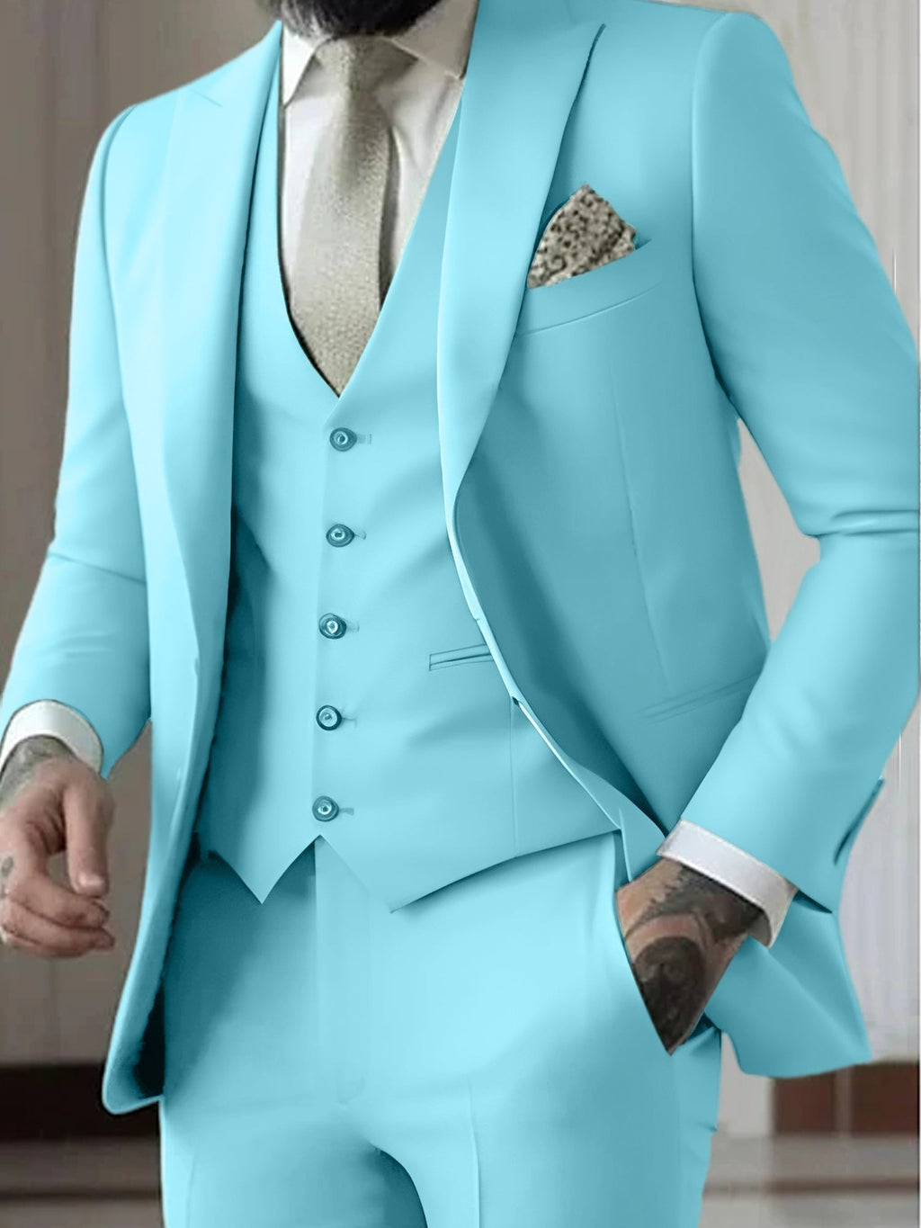 Herrenanzug Felix – Slim Fit, Dreiteiler mit Weste