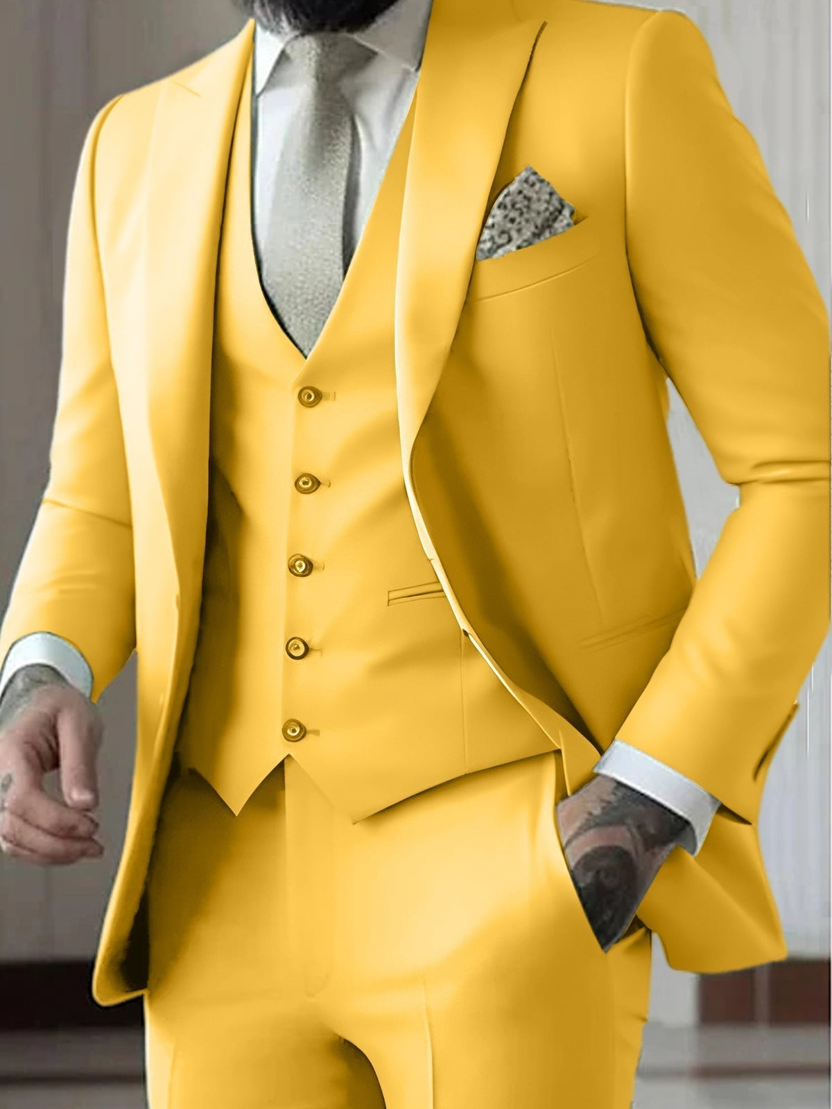 Herrenanzug Felix – Slim Fit, Dreiteiler mit Weste