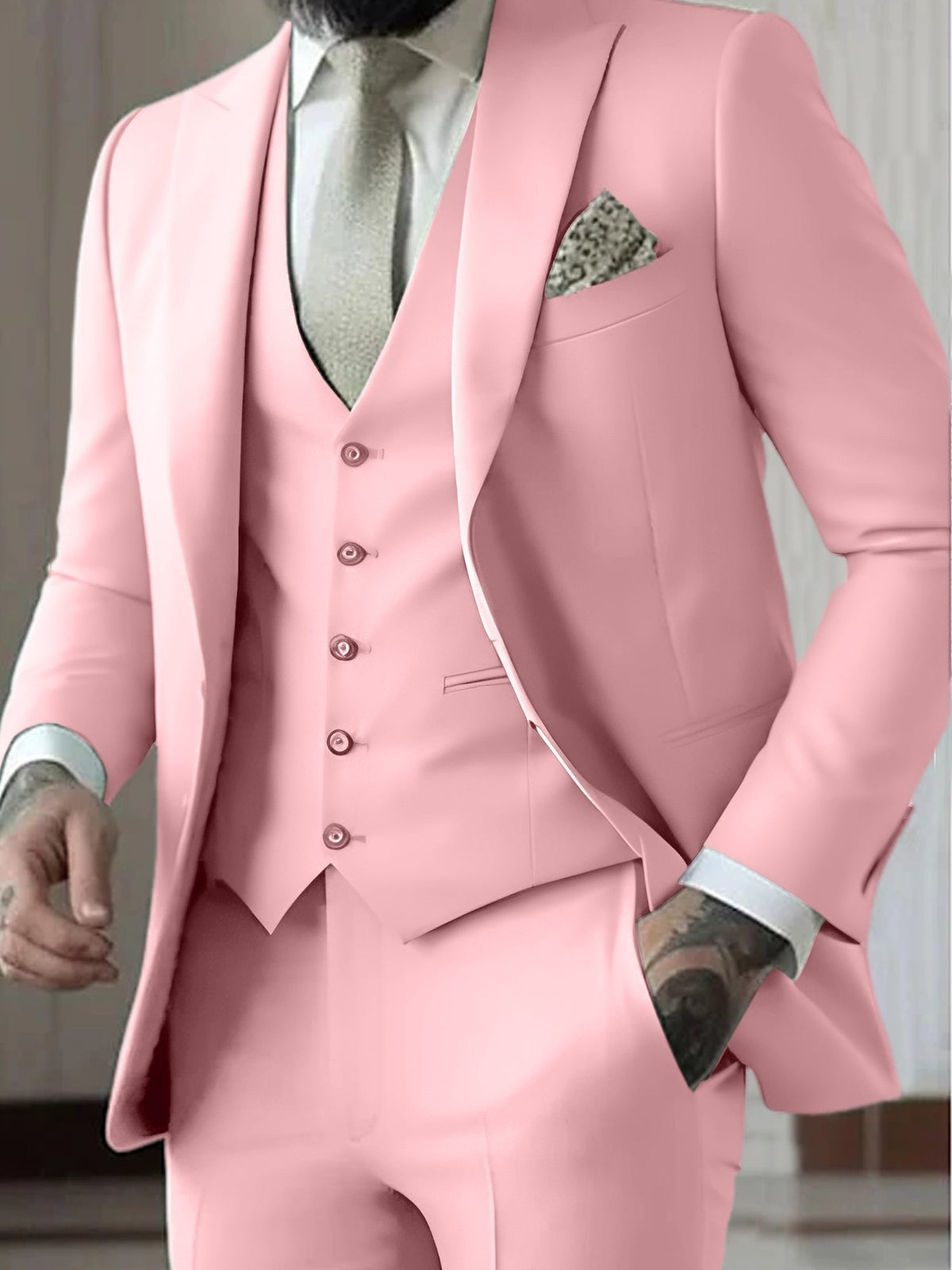 Herrenanzug Felix – Slim Fit, Dreiteiler mit Weste