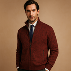 Herren Cardigan Felix – Strickjacke mit Reißverschluss, klassisch