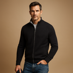 Herren Cardigan Felix – Strickjacke mit Reißverschluss, klassisch