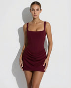 Damen Minikleid Emma – Tailliert, drapiert, elegant