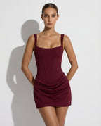 Damen Minikleid Emma – Tailliert, drapiert, elegant