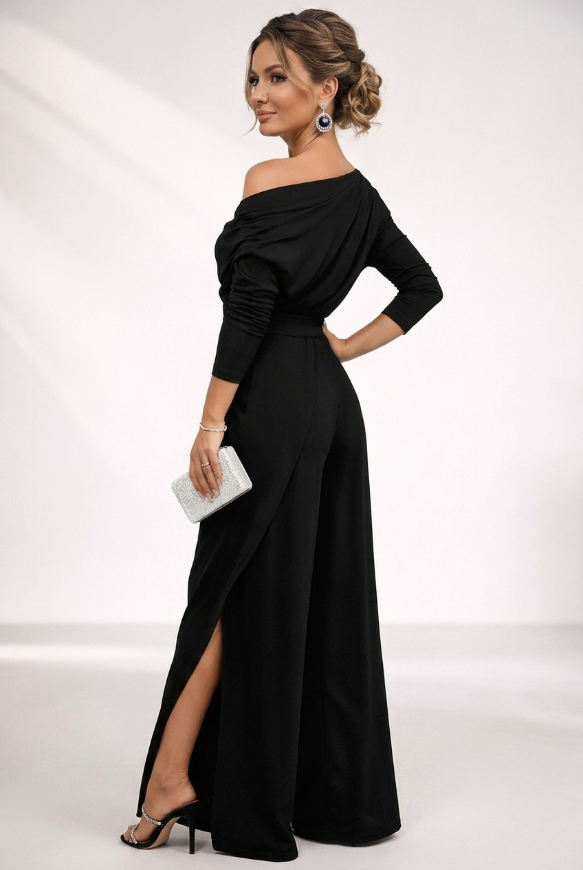 Damen Jumpsuit Emma – Elegant asymmetrisch, Premium Material