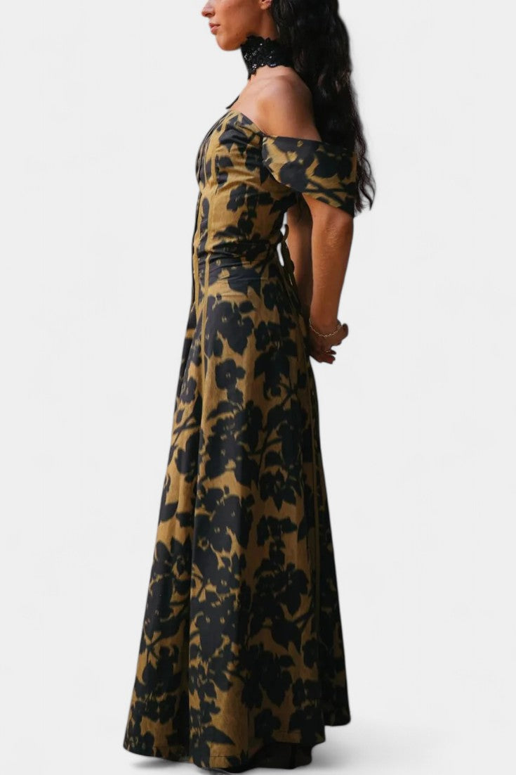 Damen Kleid Sophia – Maxilänge, Vintage Blumenmuster
