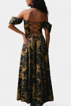 Damen Kleid Sophia – Maxilänge, Vintage Blumenmuster