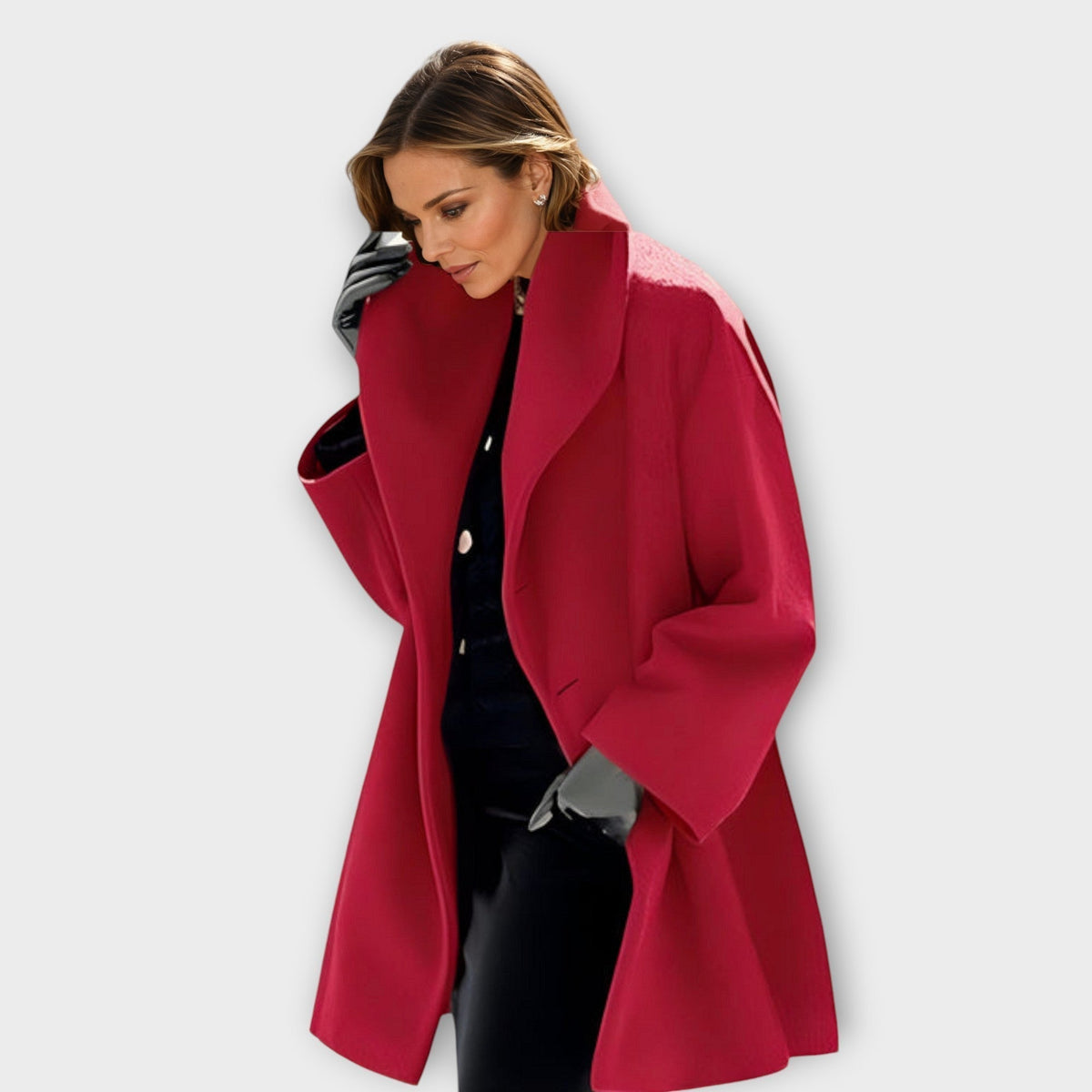 Damen Wollmantel Sophia – Oversize, lang, gemütlich