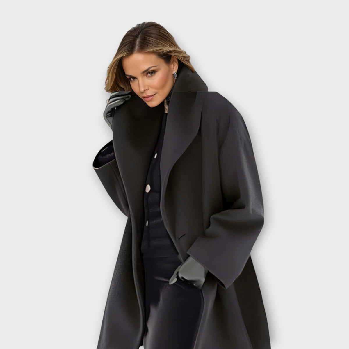 Damen Wollmantel Sophia – Oversize, lang, gemütlich