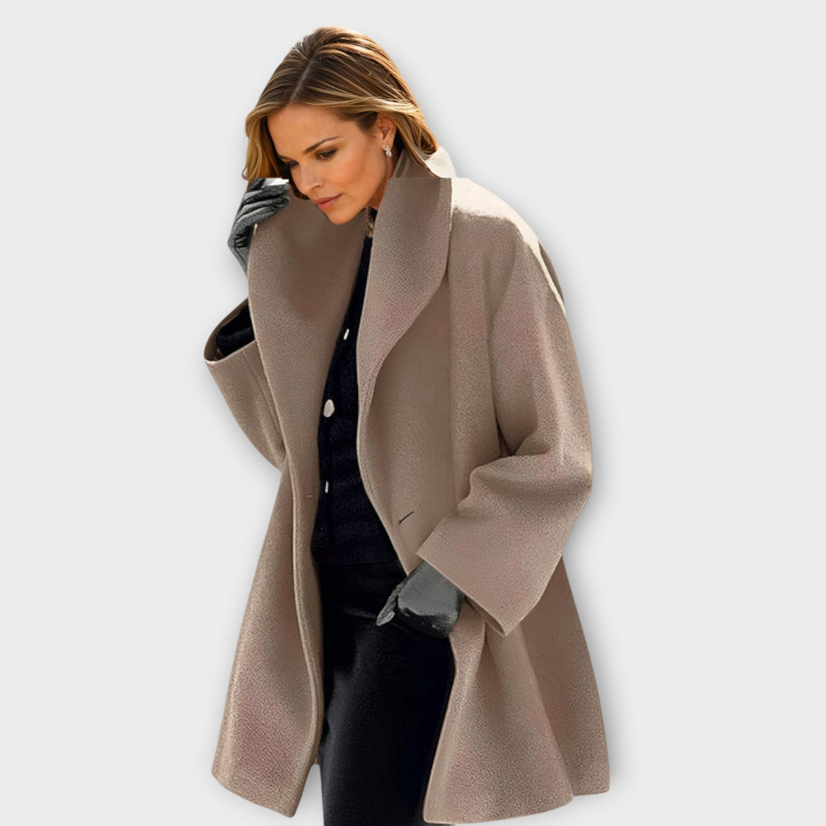 Damen Wollmantel Sophia – Oversize, lang, gemütlich