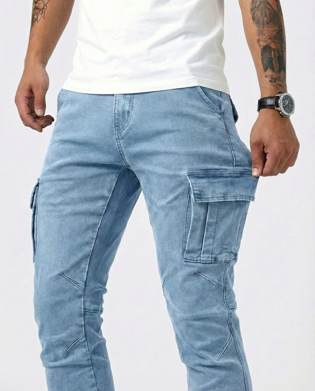 Herren Cargo Hose Marineblau – Elastisch, funktional, modern