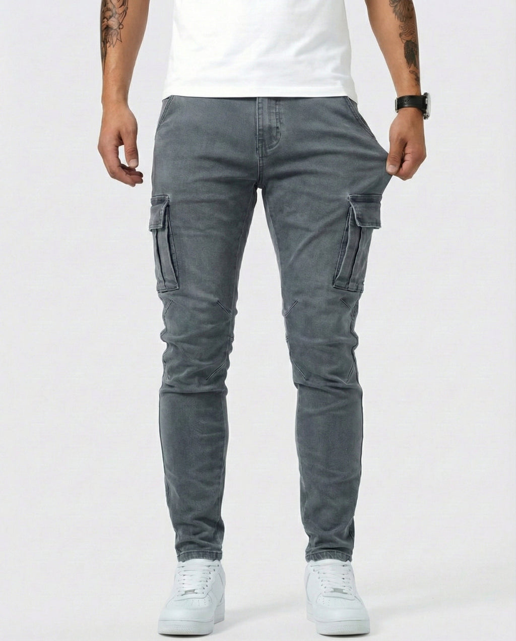 Herren Cargo Hose Marineblau – Elastisch, funktional, modern