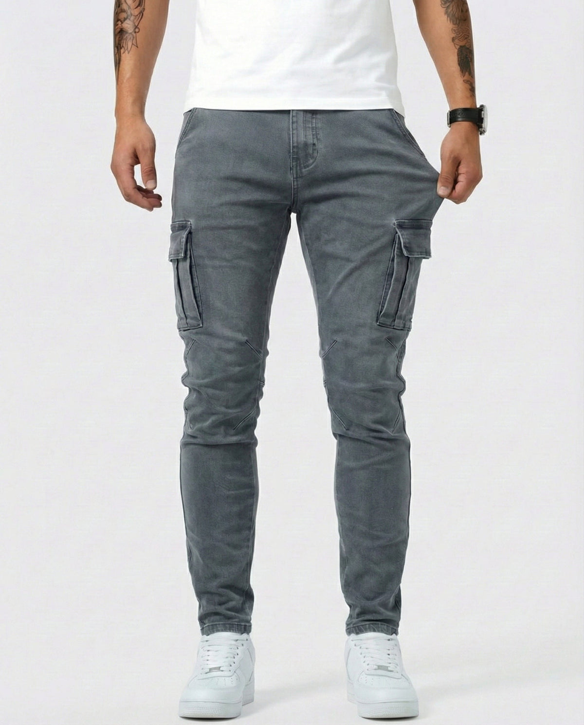 Herren Cargo Hose Marineblau – Elastisch, funktional, modern