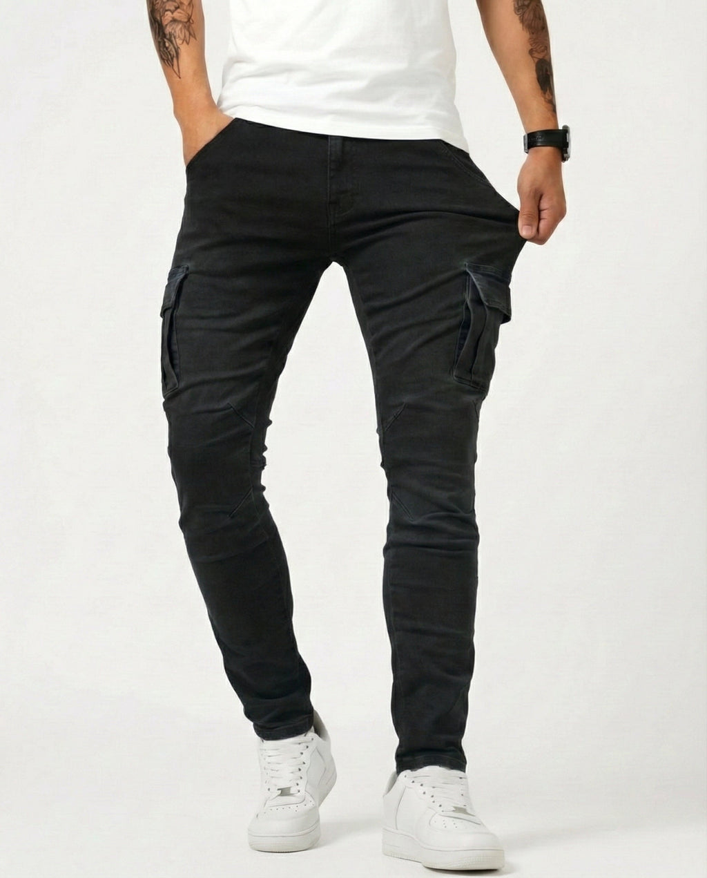 Herren Cargo Hose Marineblau – Elastisch, funktional, modern