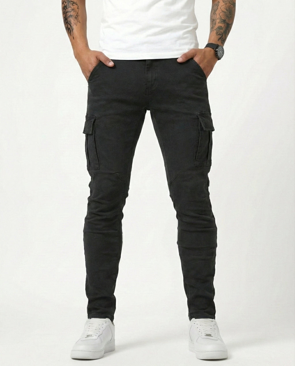 Herren Cargo Hose Marineblau – Elastisch, funktional, modern