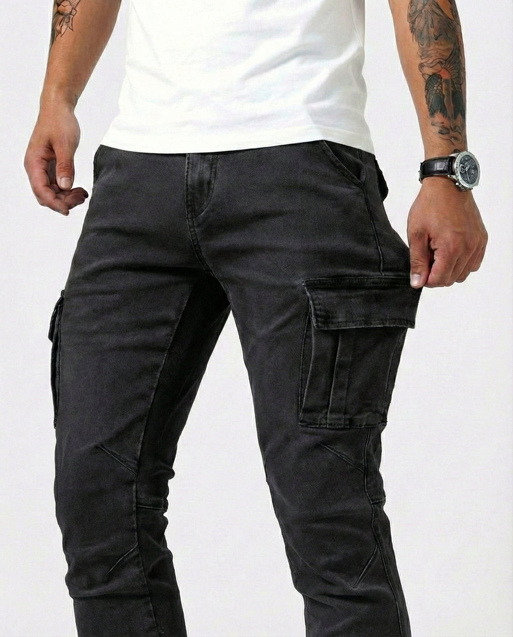 Herren Cargo Hose Marineblau – Elastisch, funktional, modern