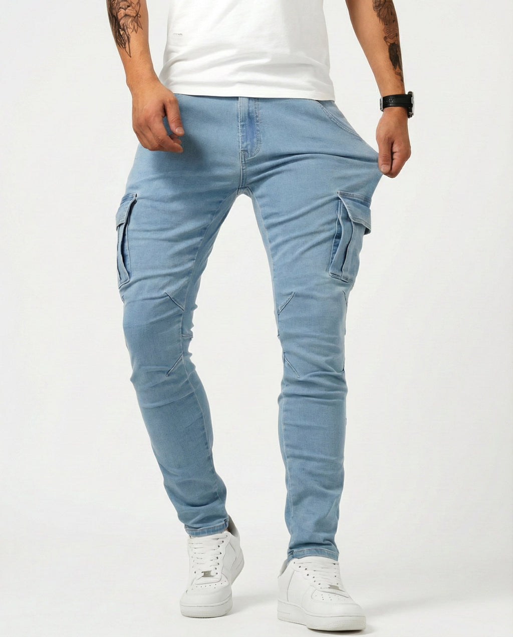 Herren Cargo Hose Marineblau – Elastisch, funktional, modern