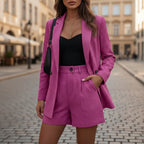 Damen Blazer-Set Emma – Doppelknopf mit Hochschlag-Short