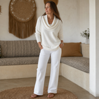 Damen Strickpullover Emma – Drapierter Rollkragen, bequemer Schnitt