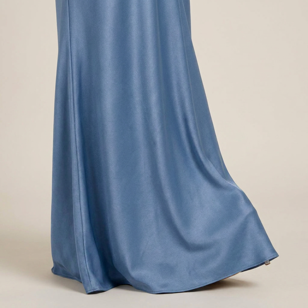 Damen Abendkleid lang Emma – One-Shoulder mit Satin und Raffung