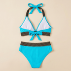 Damen Bikini Sofia Taillenhoch – Elastisch, zweiteilig mit Muster