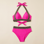 Damen Bikini Sofia Taillenhoch – Elastisch, zweiteilig mit Muster