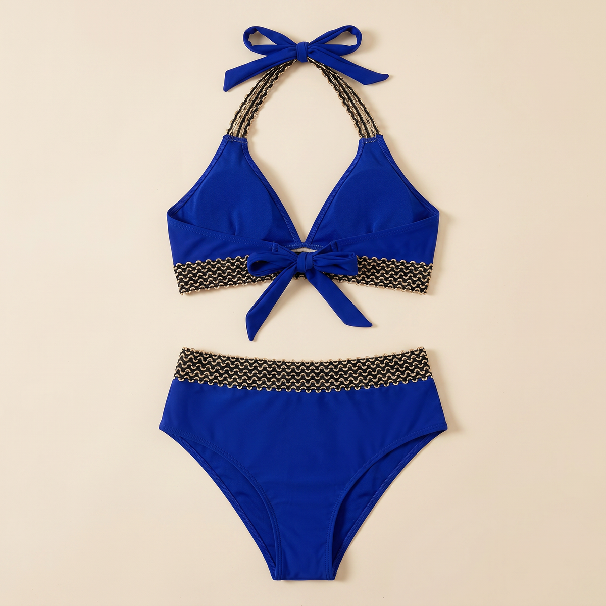 Damen Bikini Sofia Taillenhoch – Elastisch, zweiteilig mit Muster