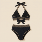 Damen Bikini Sofia Taillenhoch – Elastisch, zweiteilig mit Muster