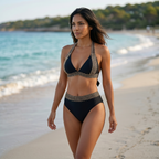 Damen Bikini Sofia Taillenhoch – Elastisch, zweiteilig mit Muster