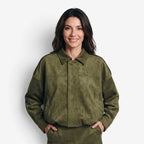 Chaqueta de ante holgada mujer con cuello clásico - vista 7