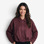 Chaqueta de ante oversize para mujer Carla - Luna Cruz