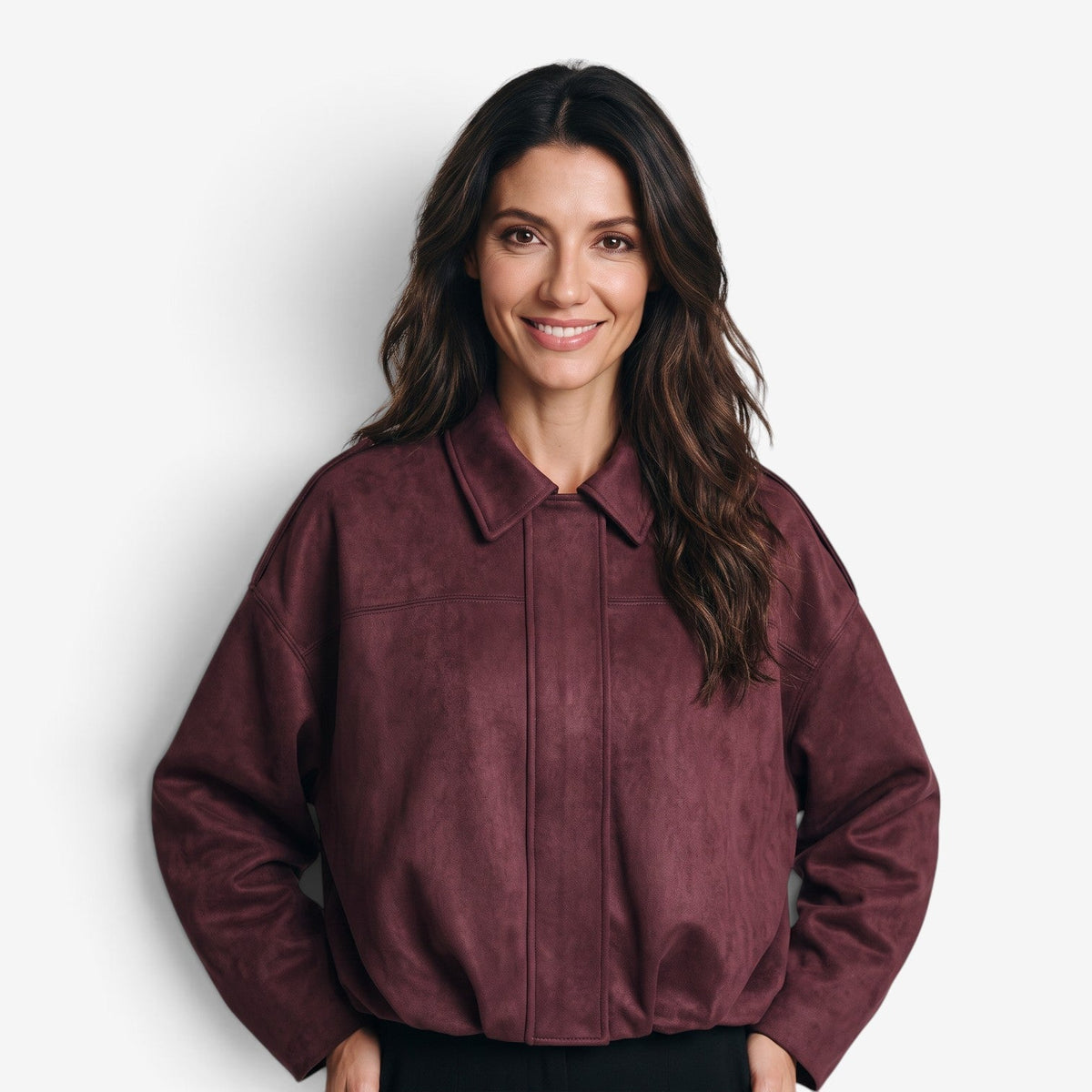 Chaqueta de ante oversize para mujer Carla - Luna Cruz