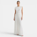 Damen Hosenanzug Greta – Ärmellos mit Plissee Wide Leg