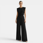 Damen Hosenanzug Greta – Ärmellos mit Plissee Wide Leg