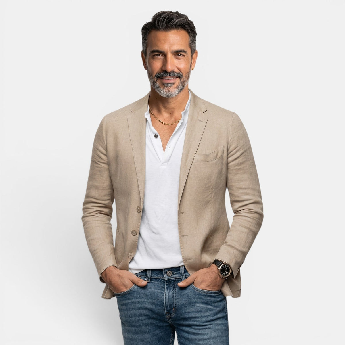 Herren Blazer Felix – Slim Fit, leichter Stoff, klassisches Revers