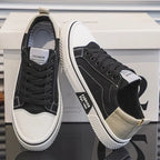Herren Sneaker Felix – Vintage Retro, Leinenstoff, leicht